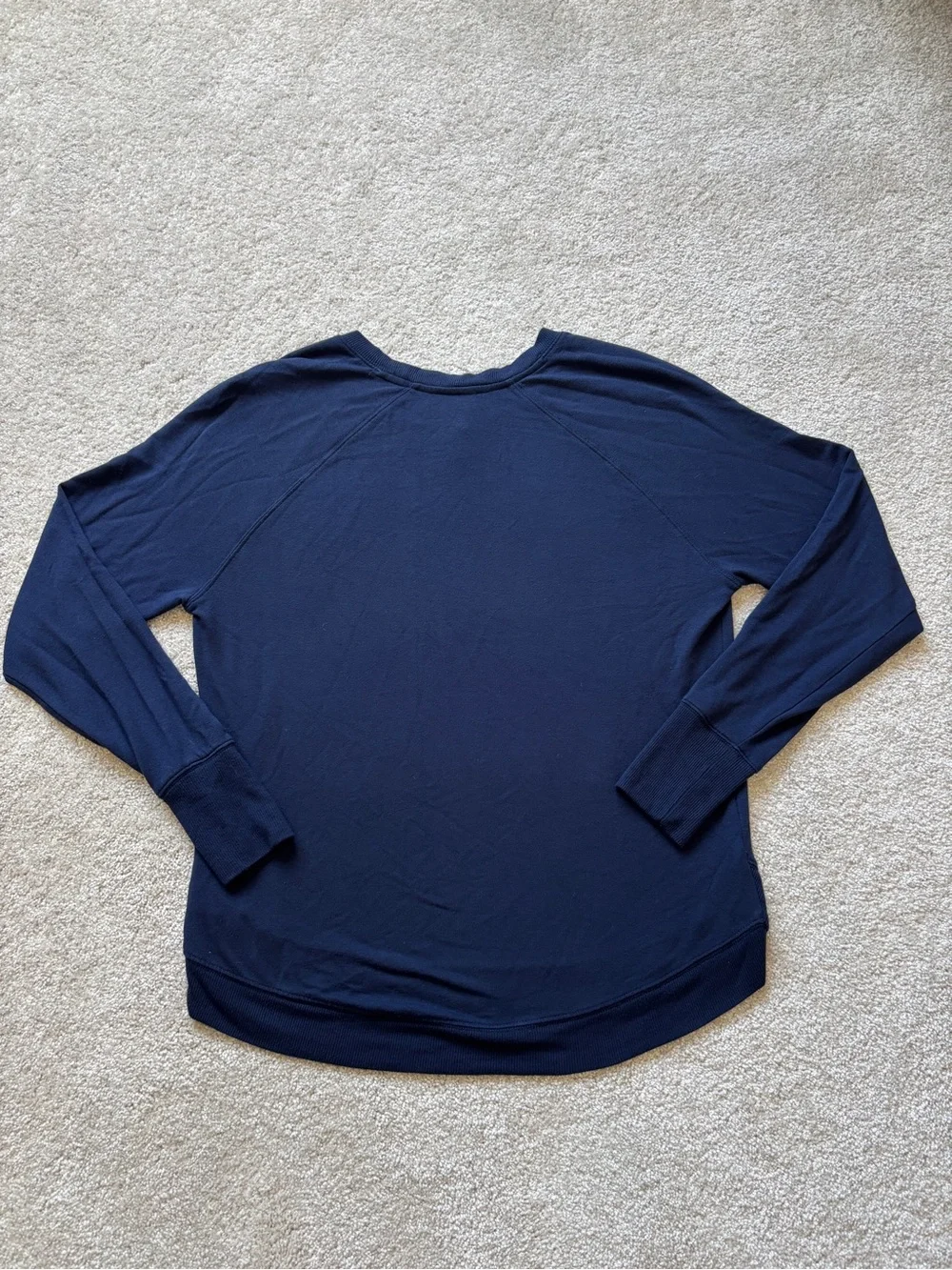 Athleta Mindset Sweatshirt Navy Crewneck